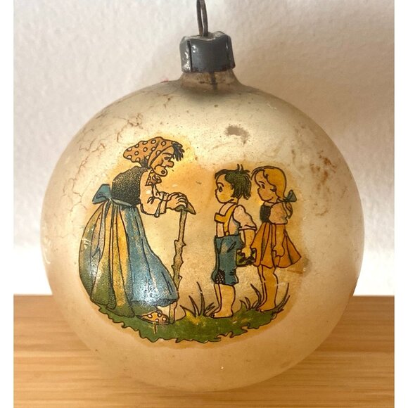 Vintage W. Germany Ornaments Set of 2 Nursery Hansel Gretel and Goose - Picture 2 of 9